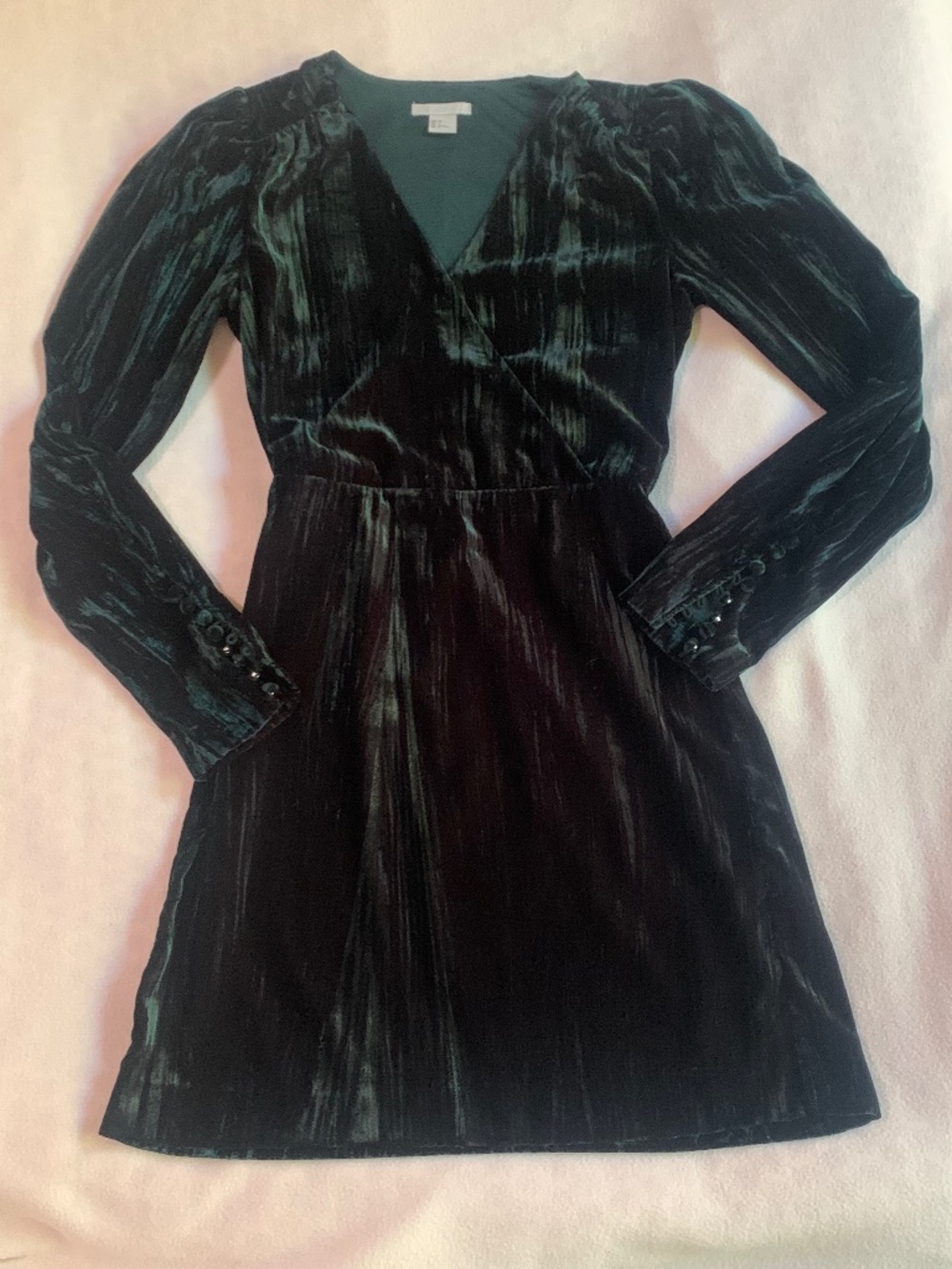 H&M Green Velvet Dress